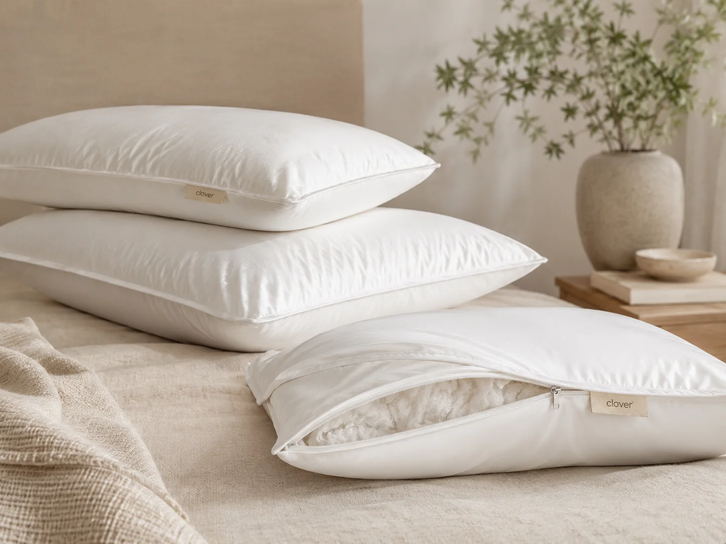 Natural fill pillow and duvet programmes