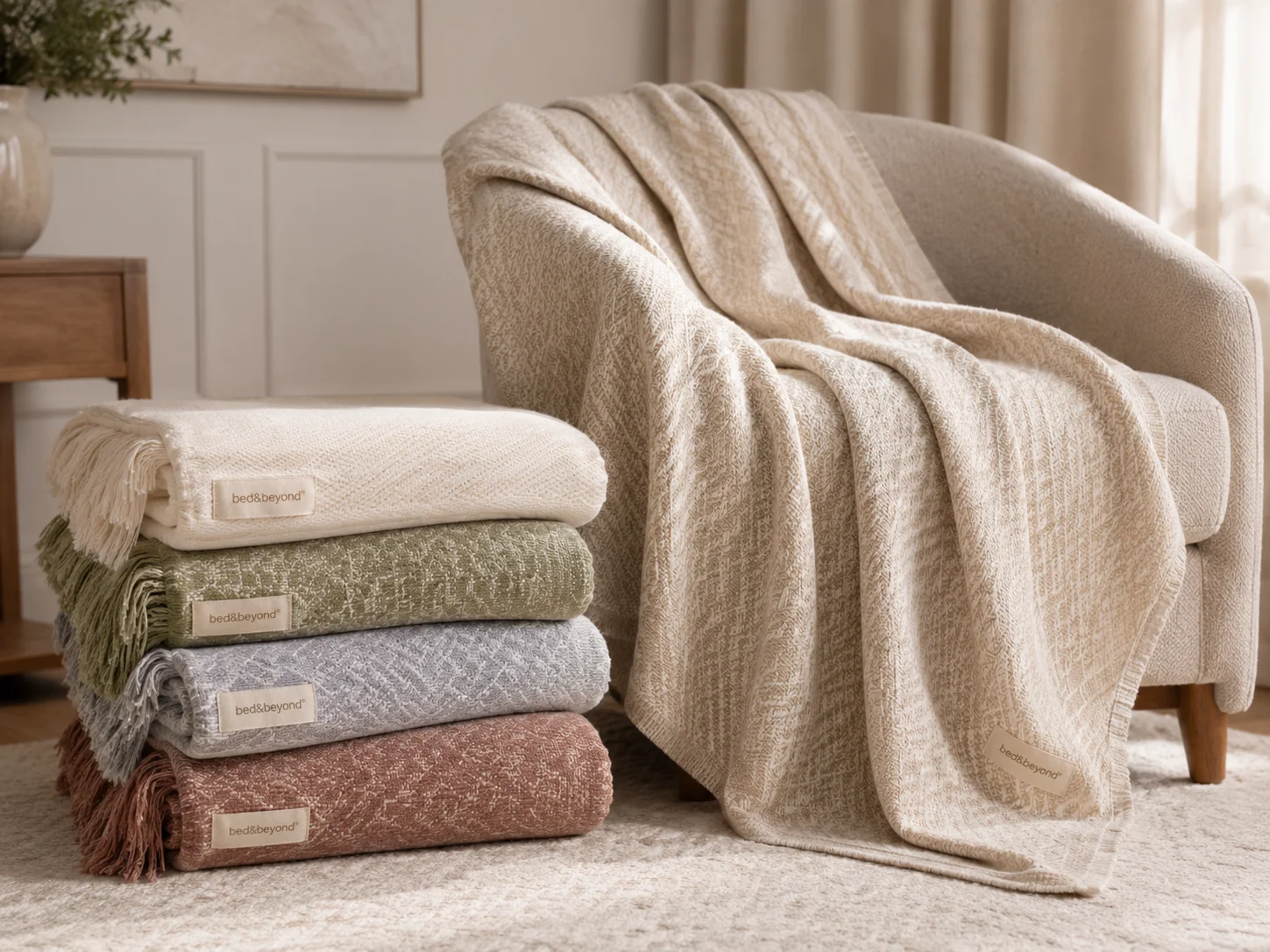Folded blanket stacks — retail-ready production